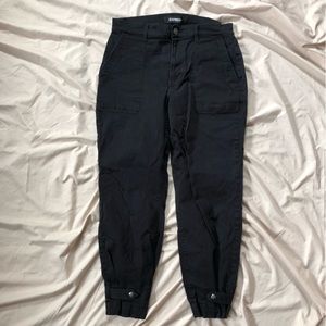 Express cropped straight high rise stretch ankle pants